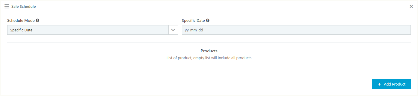 WooCommerce Catalog Mode - Pricing, Enquiry Forms & Promotions - Sale Schedule