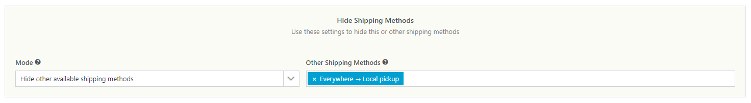 WooCommerce Table Rate Shipping - Hide Shipping Methods