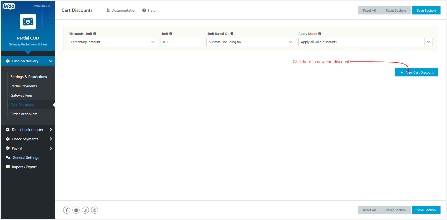 WooCommerce Partial COD - Payment Gateway Restrictions & Fees - Cart Discounts