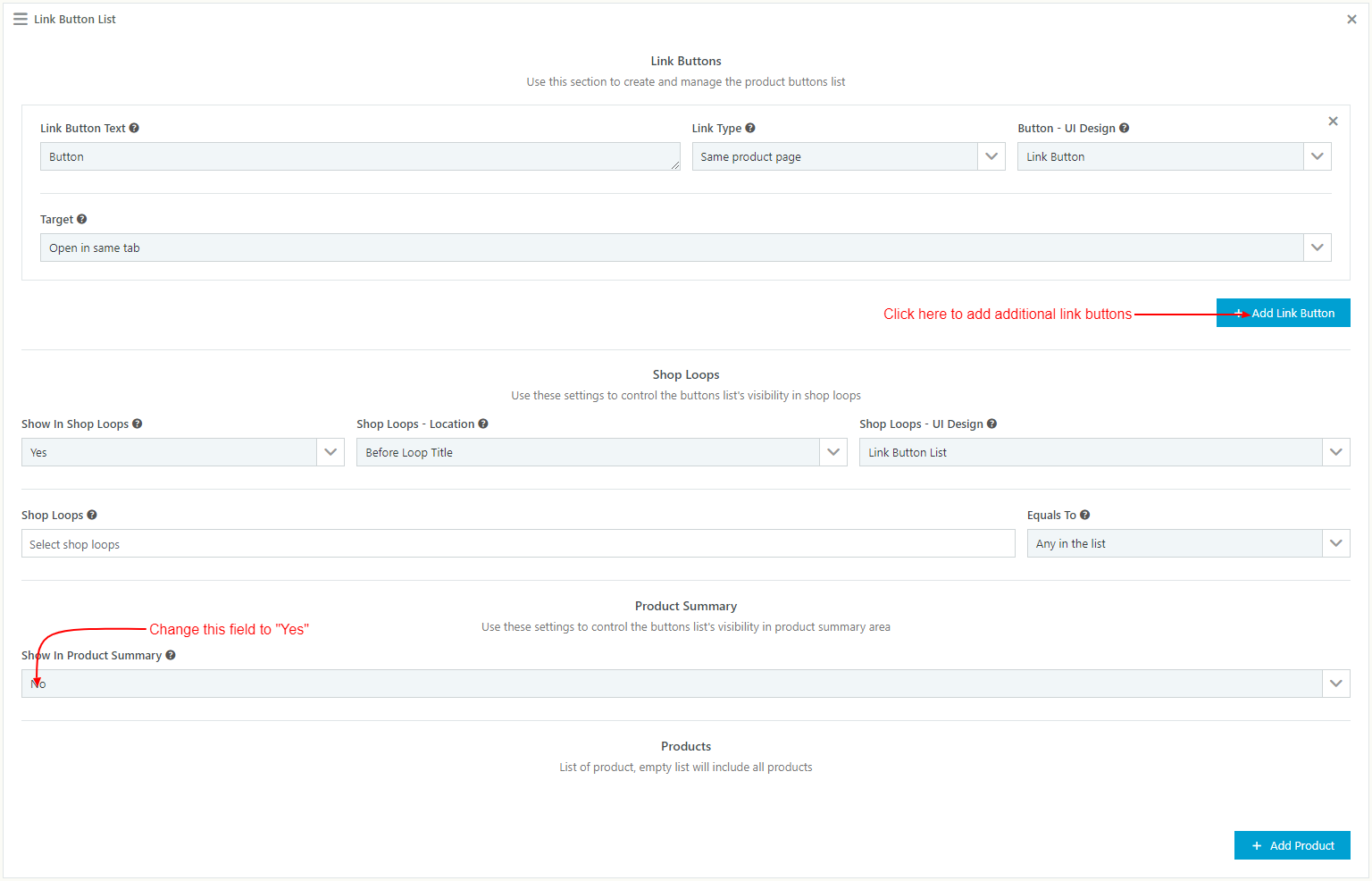 WooCommerce Catalog Mode - Pricing, Enquiry Forms & Promotions - Link Buttons