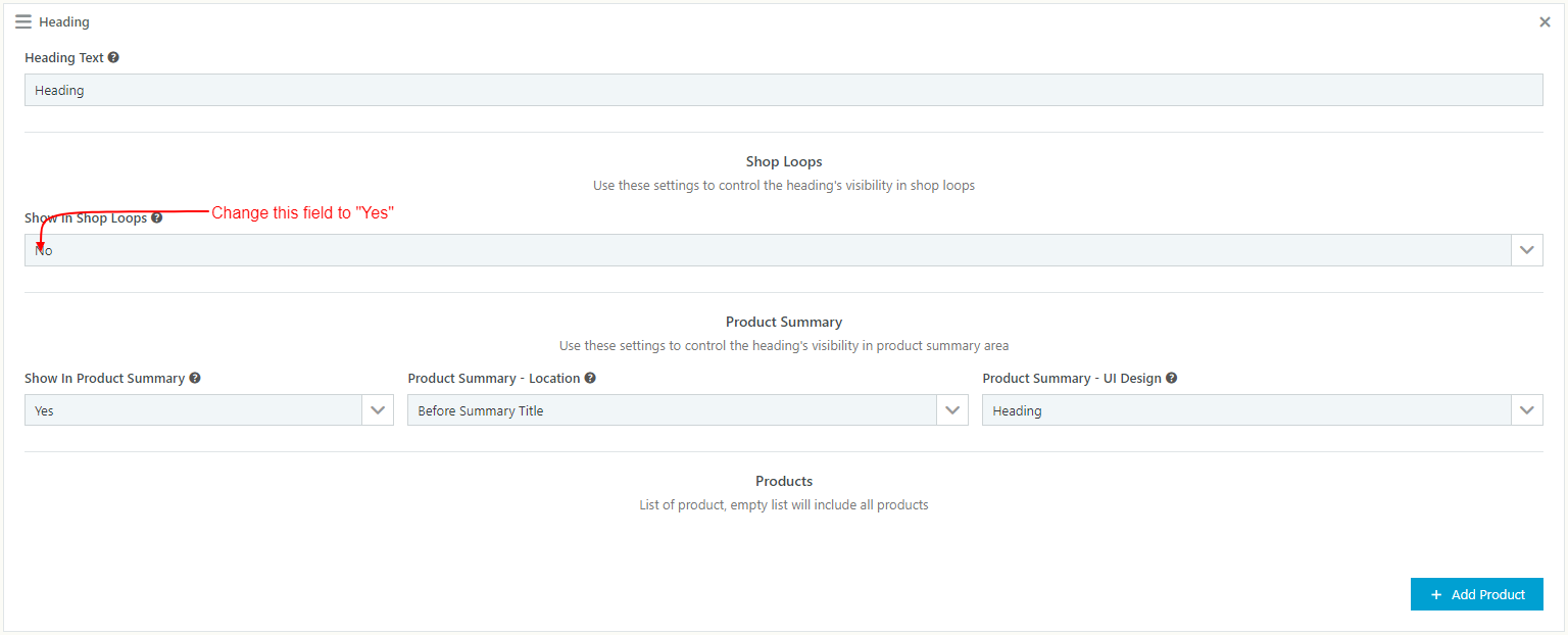WooCommerce Catalog Mode - Pricing, Enquiry Forms & Promotions - Heading