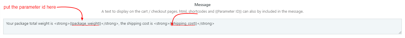 WooCommerce Table Rate Shipping - Cart Notification - Message