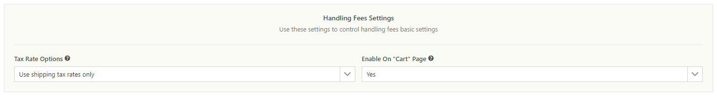 WooCommerce Table Rate Shipping - Handling Fee Settings